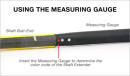 Graphite Golf Shaft Measuring Gauge 0.5225 inch green