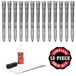 Golf Pride Multicompound MCC Plus 4 Midsize Grey Griff Set (13 x Griffe, 13 x Tape, Solvent und Schaftklammer)