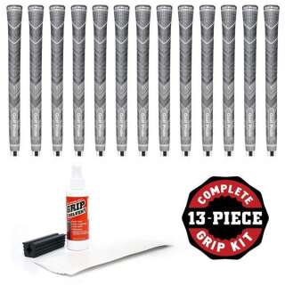 Golf Pride Multicompound MCC Plus 4 Midsize Grey Griff Set (13 x Griffe, 13 x Tape, Solvent und Schaftklammer)