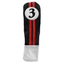 Sahara Retro Golf Schlägerhaube Black/Red/White