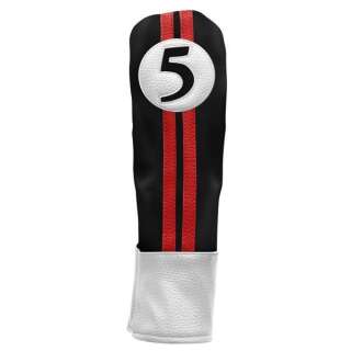 Sahara Retro Golf Schlägerhaube Black/Red/White # 5