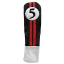 Sahara Retro Golf Headcover Black/Red/White 5