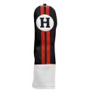Sahara Retro Golf Headcover Black/Red/White H-Hybrid