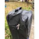 Upholstered Travelcover with wheels, all black