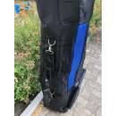 Upholstered Travelcover with wheels, all black