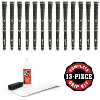 Karma V-Cord Golf Griff Standard schwarz/schwarz Griff Set (13 x Griffe, 13 x Tape, Solvent und Schaftklammer)