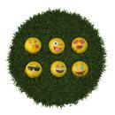 Emoji Universe: 12 Emoji Golfbälle neu 12 Stück