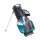 Wasser abweisendes Stand Bag Black/Grey/Acqua