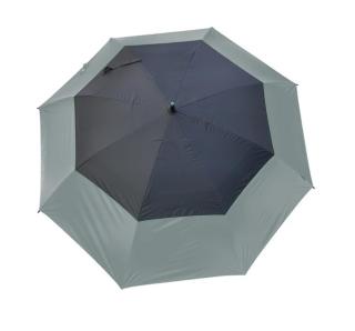 Golfschirm mit UV Protection und Windschlitz (Windcutter) / verschiedene Farben SturmGrau / schwarz