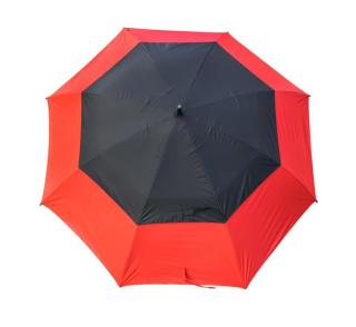 Golf Umbrella UV Coated 32 pollici Windcutter con windslots extra large  rosso / nero