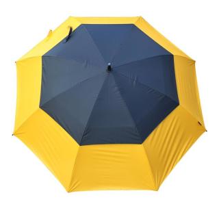 Golfschirm mit UV Protection und Windschlitz (Windcutter) / verschiedene Farben gelb / schwarz