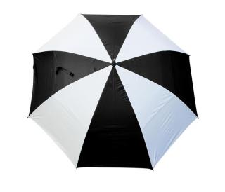 Golf Umbrella UV Coated 32 inch Windcutter with windslots extra large Jet Black/White Panels