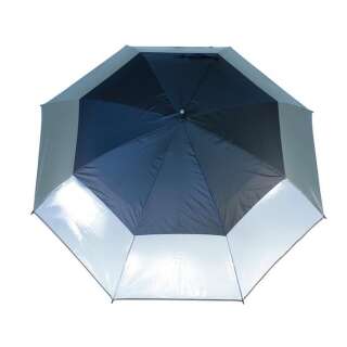 Parapluie de golf avec protection uv et biseau (Windcutter) / différentes couleurs gris / noir / 3 panneaux transparents