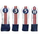 Sahara Retro Golf Headcover Red/White/Blue