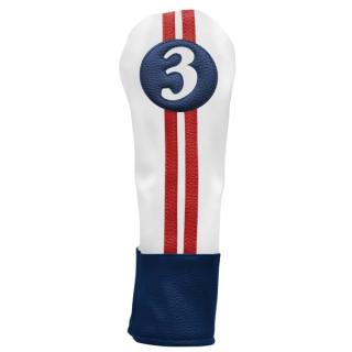 Sahara Retro Golf Schlägerhaube Rot/Weiß/Blau # 3