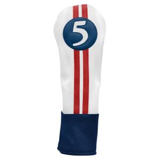 Sahara Retro Golf Schlägerhaube Rot/Weiß/Blau # 5