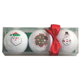 Golfbälle mit Nikolaus/Schneemann/Schneeflocke