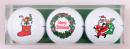 Golf balls with boot, wreath and Santa Claus