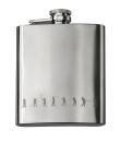 Stainless steel hip flask with golf engraving approx. 210 ml