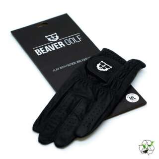 BEAVER GOLF Orginal BEAVER Handschuh Schwarz Herren Rechts (Linkshänder) S