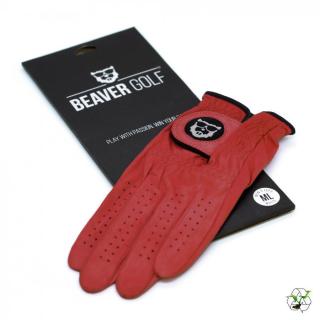 BEAVER GOLF Orginal BEAVER Handschuh Red Velvet