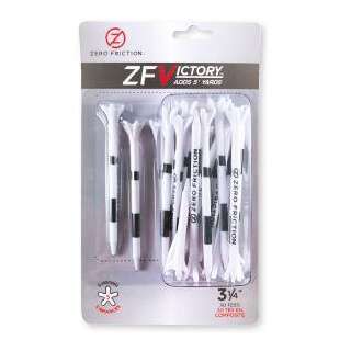 ZF Victory Tee, 5 Prong, 3-1/4 Composite - 30/Pack - White