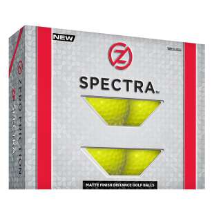 Zero Friction Spectra Golfbälle, matt - Neon Gelb  (12 Stck.)