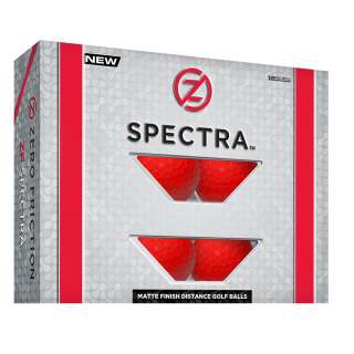 Zero Friction Spectra Golfbälle, matt - Neon Rot  (12 Stck.)