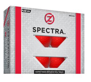 Zero Friction Spectra Golfbälle, matt - Neon Rot  (12 Stck.)