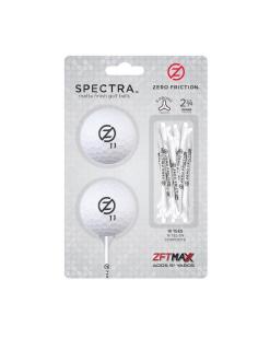 Zero Friction Spectra two ball-tee pack, Weiß