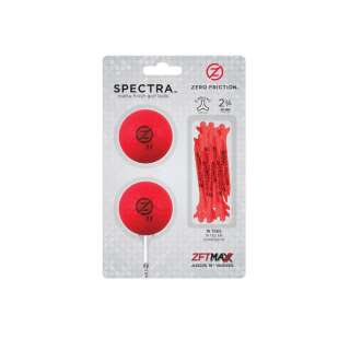 Zero Friction Spectra two ball-tee pack, Rot