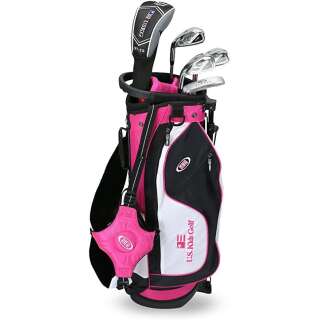 U.S. Kids 2016 Ultralight 51 5-Club Stand Bag Set Pink