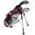 U.S. Kids 2016 Ultralight 42 4-Club Stand Bag Set Graphit Silber/Schwaz/Pink Bag