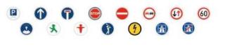 Flag 18 One Size Ballmarker Straßenverkehr
