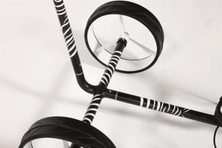 JUCAD CARBON ZEBRA - 3rädrig, weiß-schwarz matt lackiert im 3K-Design