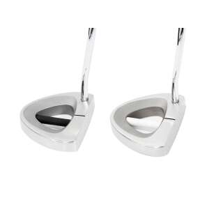 JUCAD PUTTER X900 aus Edelstahl mit JuCad Jumbo Puttergriff und weißem Pin (mallet)