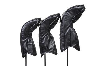 JUCAD DRIVER HEADCOVER mit 4 Tees und 1 Pitchgabel - schwarz