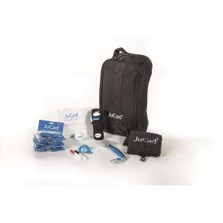 JUCAD GESCHENKSET Nr. 2 - JuCad Schuhtasche JR2, Schlägertuch, 12 Golfbälle, 90 Tees,
Schlägerbürste, Ballmarkerset, Ball- und Teehalter aus Neopren                                                                                                  (Einzelpr