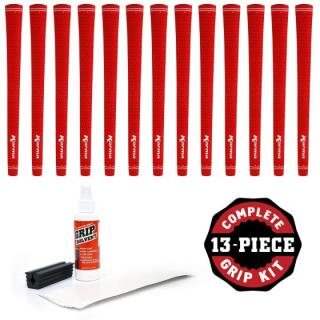 Karma Velour Rot Midsize (+1/32") Golf Griff  13er Griff-Set inkl. Tape, Solvent & Schaftklammer