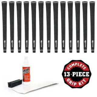 Karma Black Velvet Jumbo Plus  13 Grip Set incl. Tape, Solvent & Shaft Clamp