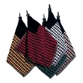 Golfputztuch Diagonal kariert Schwarz / Beige