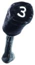 Single-Headcover mit Strumpf / schwarz 3