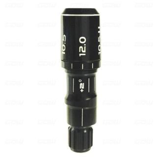 Ersatz Schaft Adapter für TaylorMade R1/ TP 12 Positionen Verstellbarkeit plus minus 2 Grad/ 0.335 / schwarz / ohne Schraube