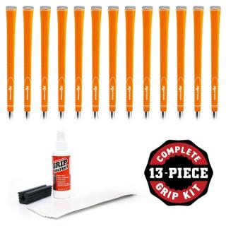 Karma Neion II Grip - Orange - 13 pc Grip Kit (with tape, solvent, vise clamp)